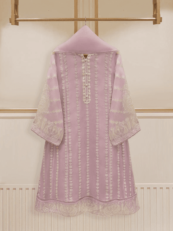 Agha Noor S107144 Two Piece Pure Organza Embroidered Shirt With Dupatta
