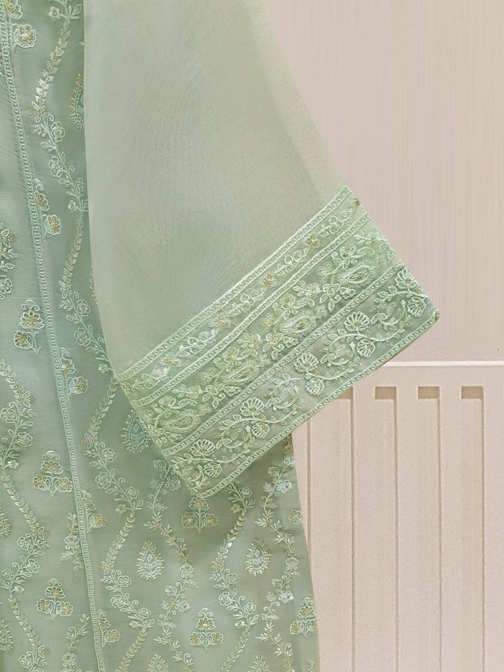 Agha Noor S107167 Two Piece Pure Organza Embroidered Shirt With Dupatta Rangreza