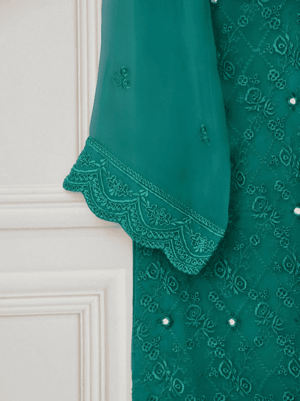 Agha Noor S107196 Two Piece 100% Pure Chiffon Beautiful Embroidered Rangreza