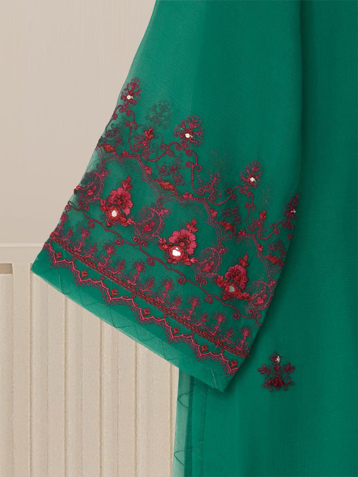Agha Noor S107250 Pure Chiffon Beautiful Embroidered Shirt Rangreza