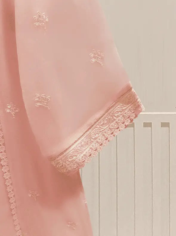 Sleeve detail of Agha Noor organza frock