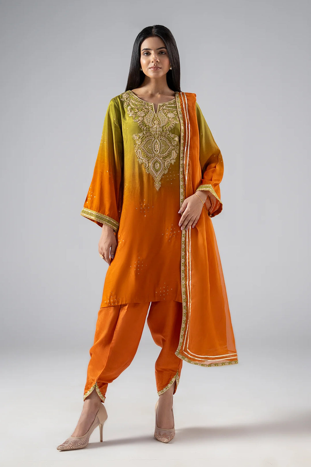 3-PC Embroidered Suit | CMA-6-264-16
