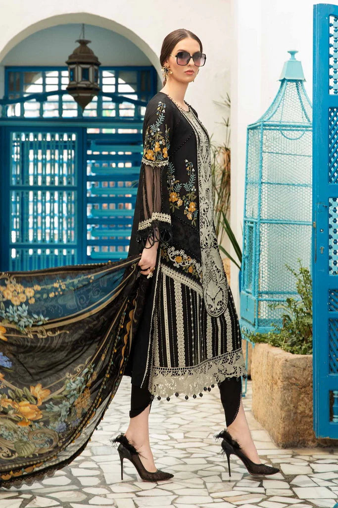 RANGREZA RANGREZA PAKISTANI PARTY WEAR DRESS | AL-932-09 SHIRT BOTTON AND DUPATTA RANGREZA USA 7327625425 United States S Black Lawn S / Black / Lawn M / Black / Lawn L / Black / Lawn XL / Black / Lawn