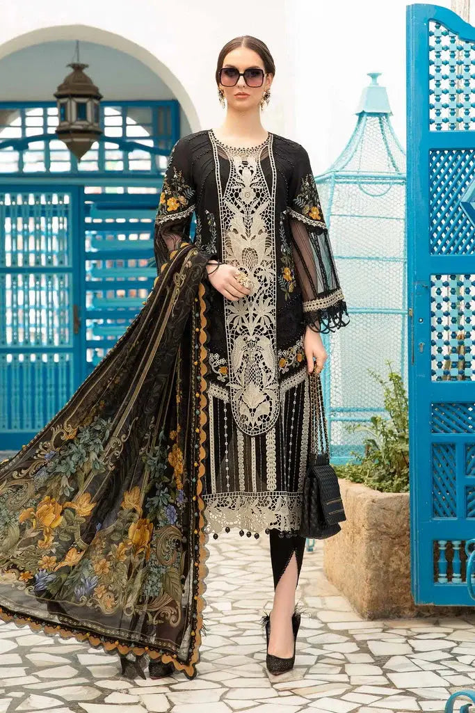 RANGREZA RANGREZA PAKISTANI PARTY WEAR DRESS | AL-932-09 SHIRT BOTTON AND DUPATTA RANGREZA USA 7327625425 United States S Black Lawn S / Black / Lawn M / Black / Lawn L / Black / Lawn XL / Black / Lawn