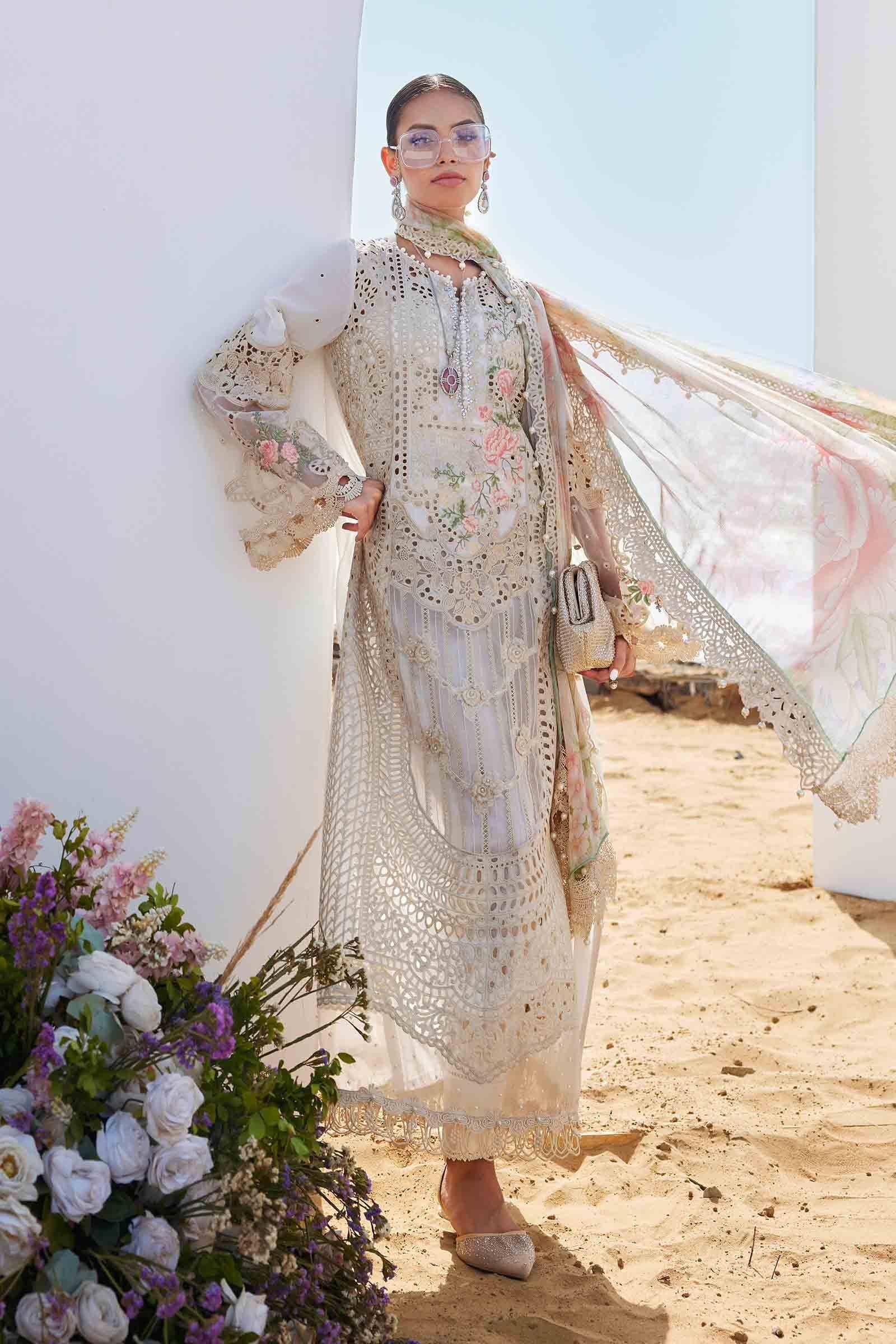 3 piece suit women Embroidered Lawn Suit | AL-4307 – Rangreza
