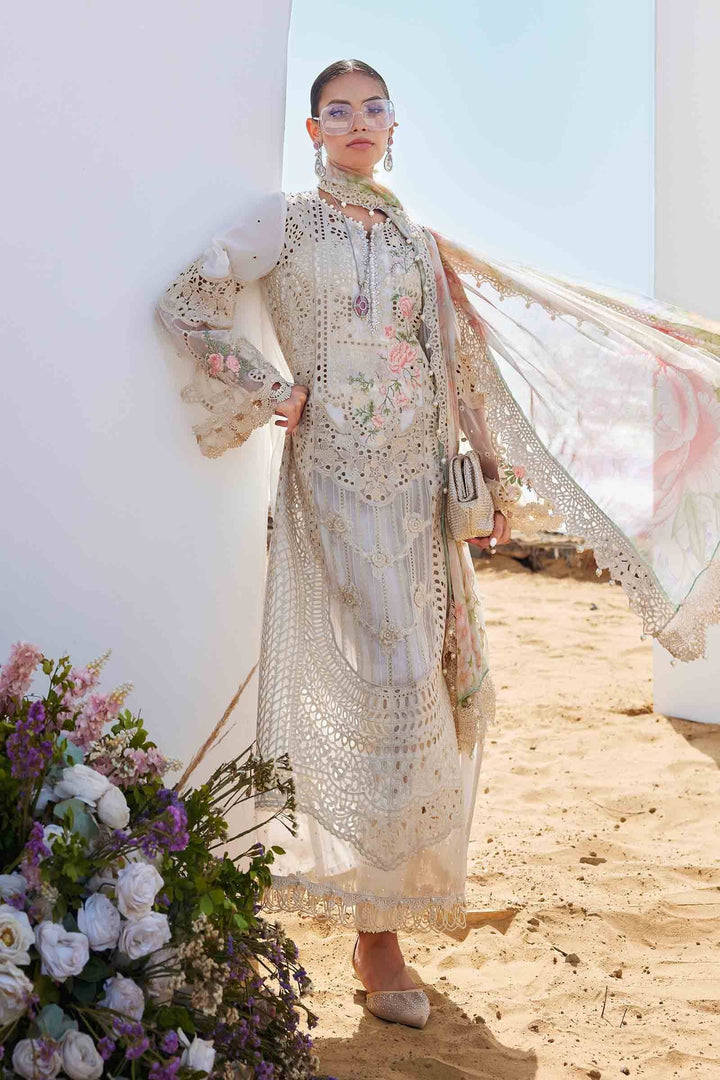 3 piece suit women Embroidered Lawn Suit | AL-4307 styled with matching accessories and floral dupatta, ideal for party wear.