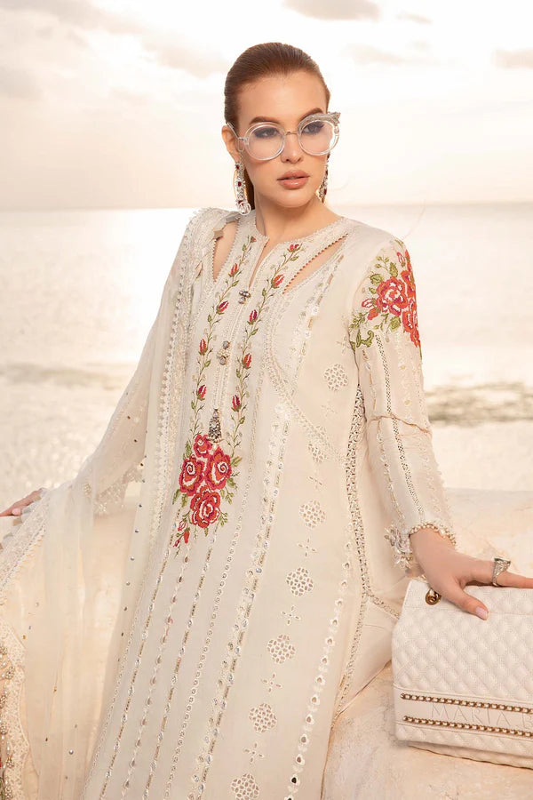 RANGREZA Traditional White Chikankari Suit for Pakistani Dress | AL-952-12