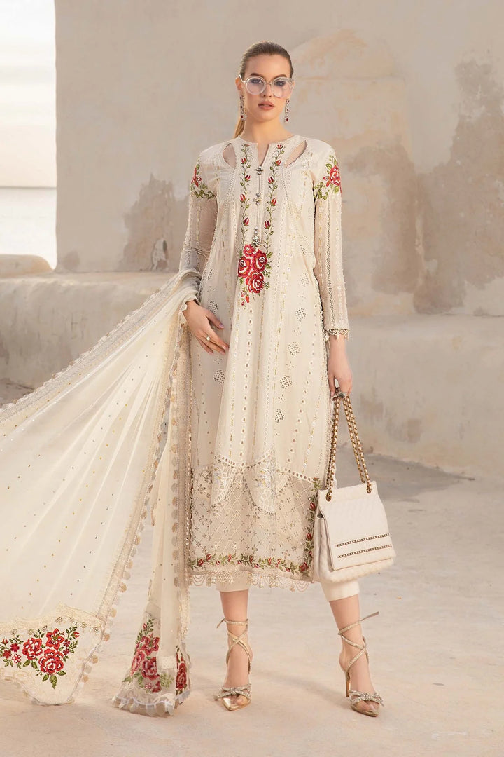 RANGREZA Traditional White Chikankari Suit for Pakistani Dress | AL-952-12