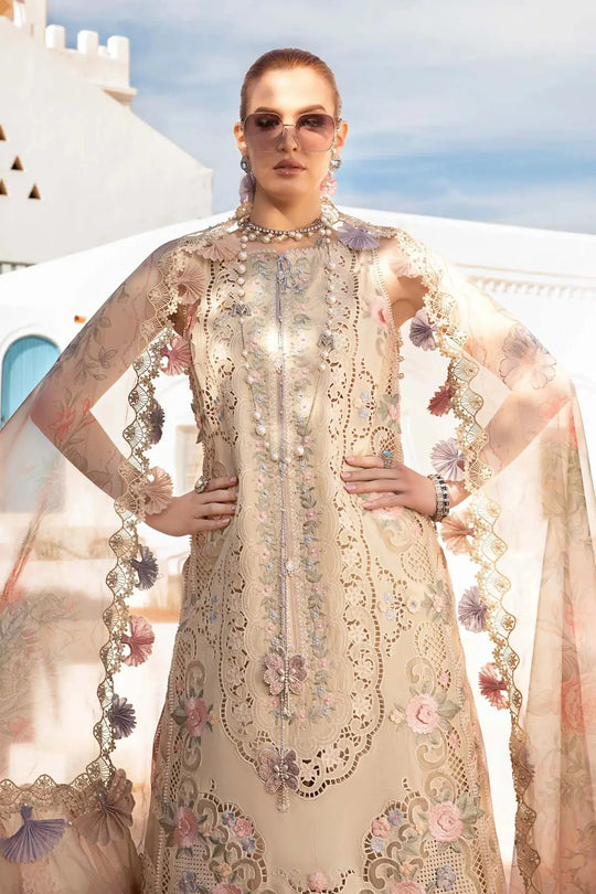 RANGREZA RANGREZA EMBROIDERED LAWN SET WITH ORGANZA DUPATTA | AL-930-10 SHIRT BOTTON AND DUPATTA RANGREZA USA 7327625425 United States S Peach Lawn S / Peach / Lawn S / Beige / Lawn M / Peach / Lawn M / Beige / Lawn L / Peach / Lawn L / Beige / Lawn XL / Peach / Lawn XL / Beige / Lawn