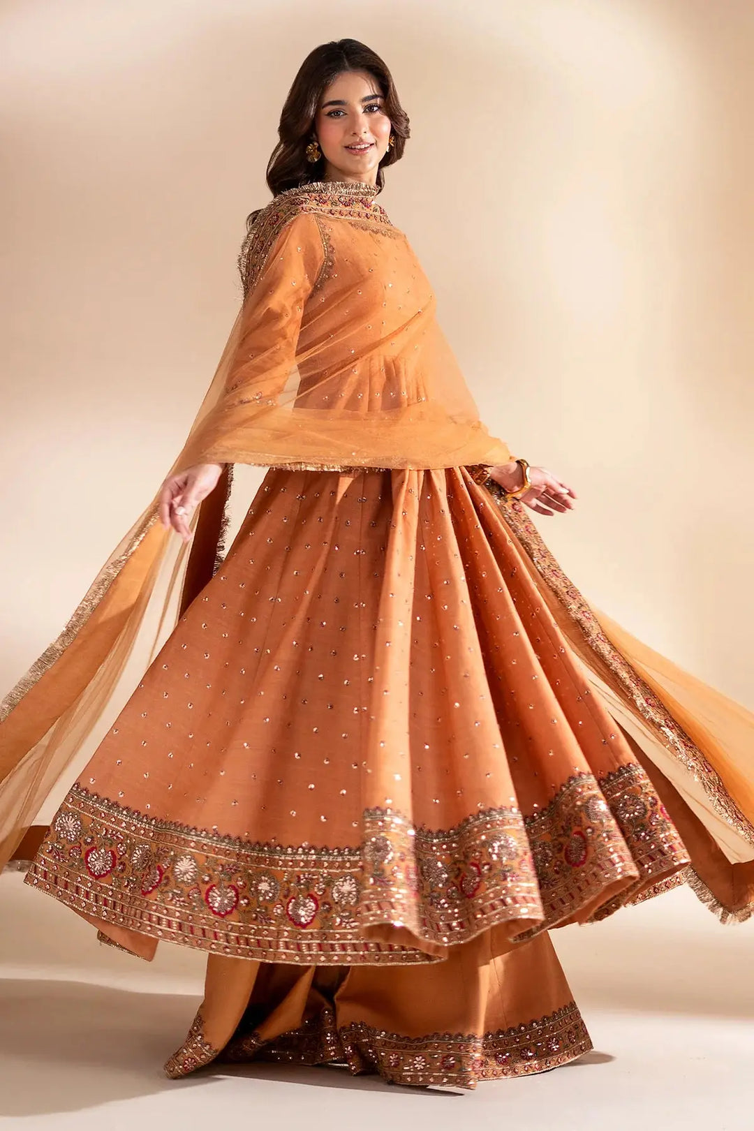 3-PC  Embroidered Silk | CMA-6-395-28