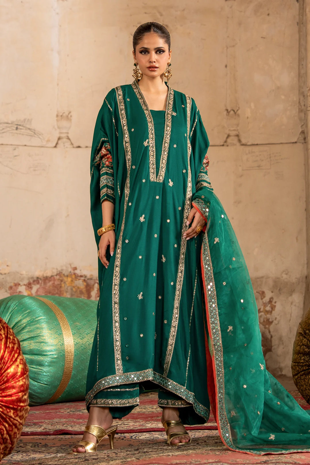 Embroidered Raw Silk | CMA-6-388