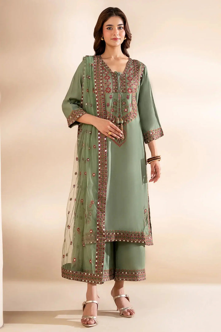 3-PC Stitched Embroidered | CMA-6-369