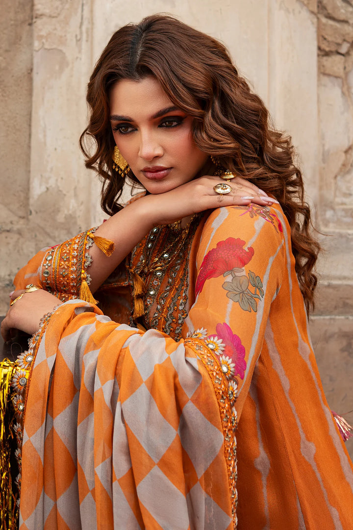 3-pc Embroidered Printed Chiffon | VSL6-08-15