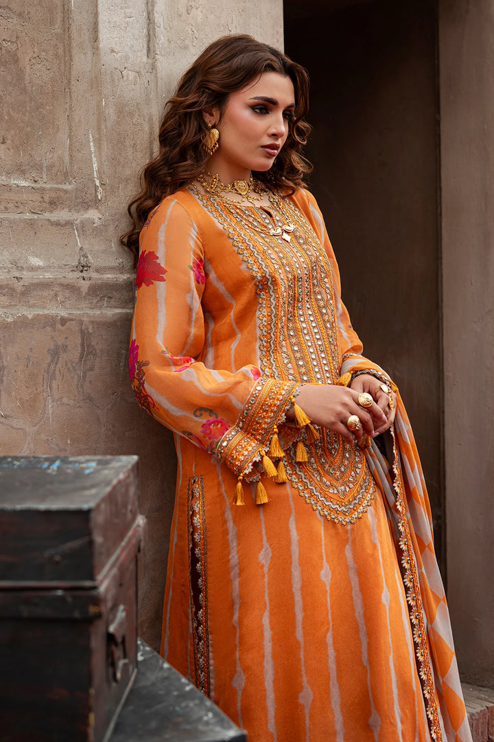 3-pc Embroidered Printed Chiffon | VSL6-08-15