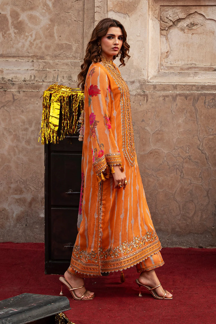 3-pc Embroidered Printed Chiffon | VSL6-08-15