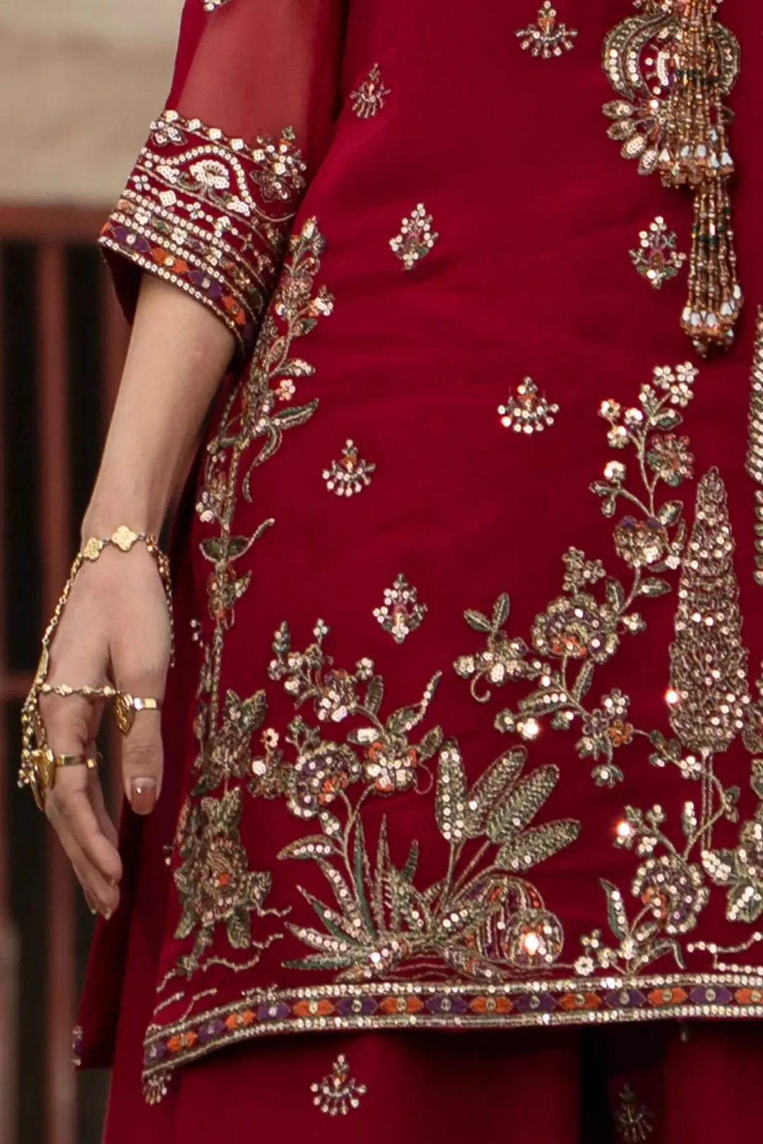 3-PC Embroidered Chiffon Suit | CMA-6-226-26