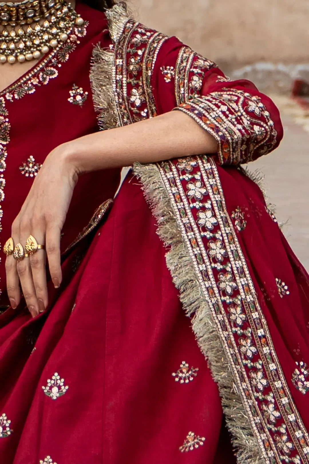 3-PC Embroidered Chiffon Suit | CMA-6-226-26