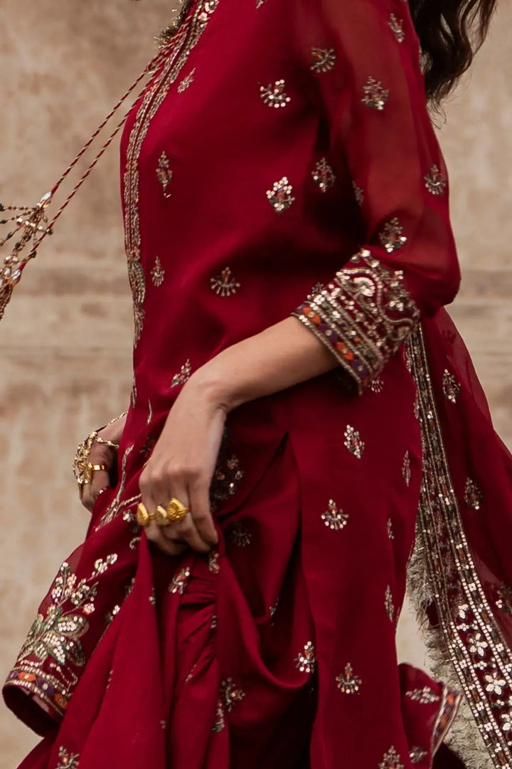 3-PC Embroidered Chiffon Suit | CMA-6-226-26