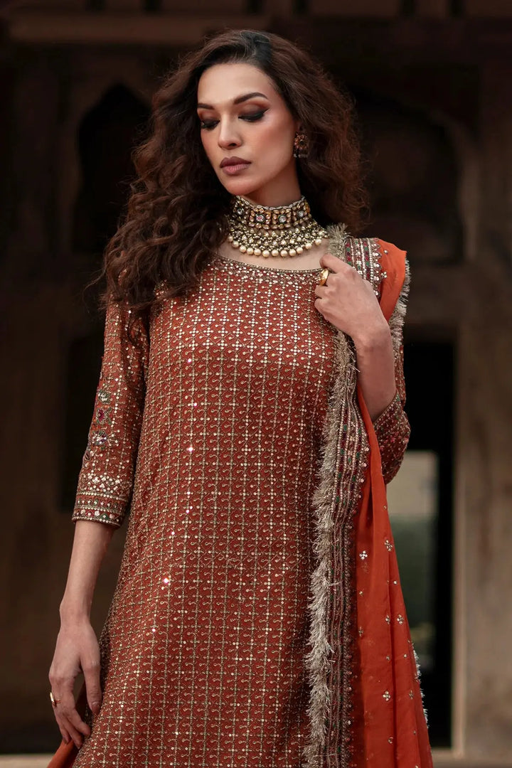3-PC Embroidered Chiffon Suit | CMA-6-222-34
