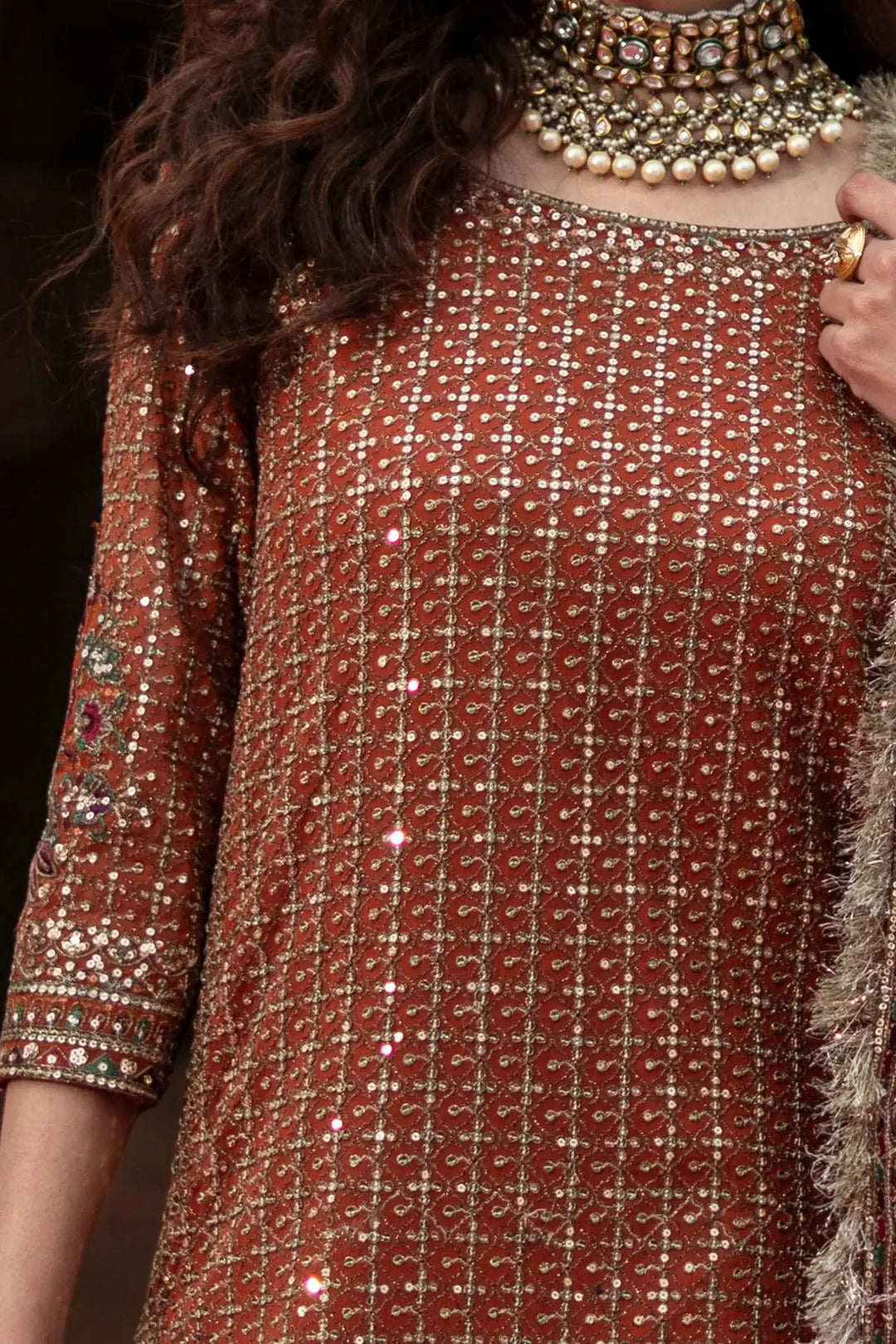 3-PC Embroidered Chiffon Suit | CMA-6-222-34