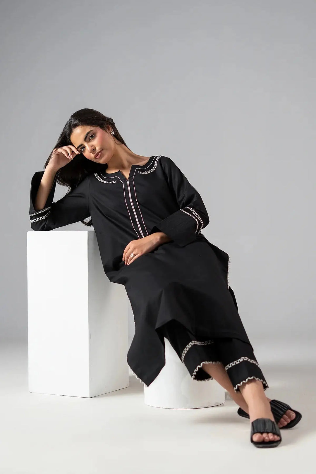 2-PC Stitched Embroidered Cotton | CNP-6-257-75