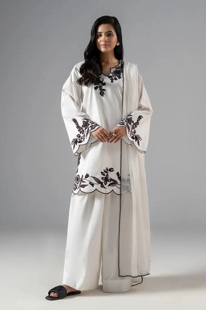 3-PC Stitched Embroidered Cotton | CNP-6-261-95