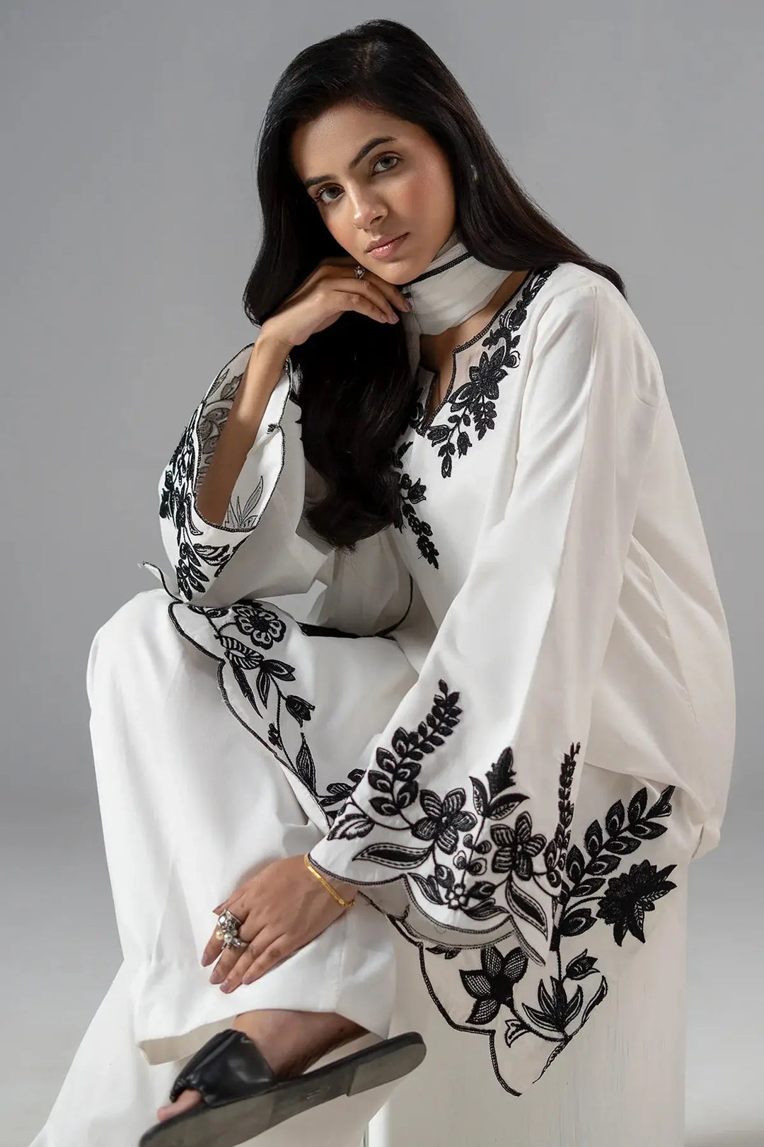 3-PC Stitched Embroidered Cotton | CNP-6-261-95