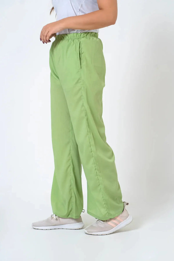 Women Pista Green Cambric Pant