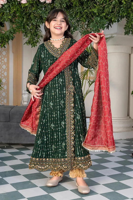 RANGREZA Girls Angrakha Frock Long Dress | RR-3860-08