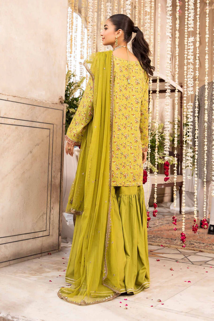 MARIA.B Green Gharara Dress | RRDW-W23-30