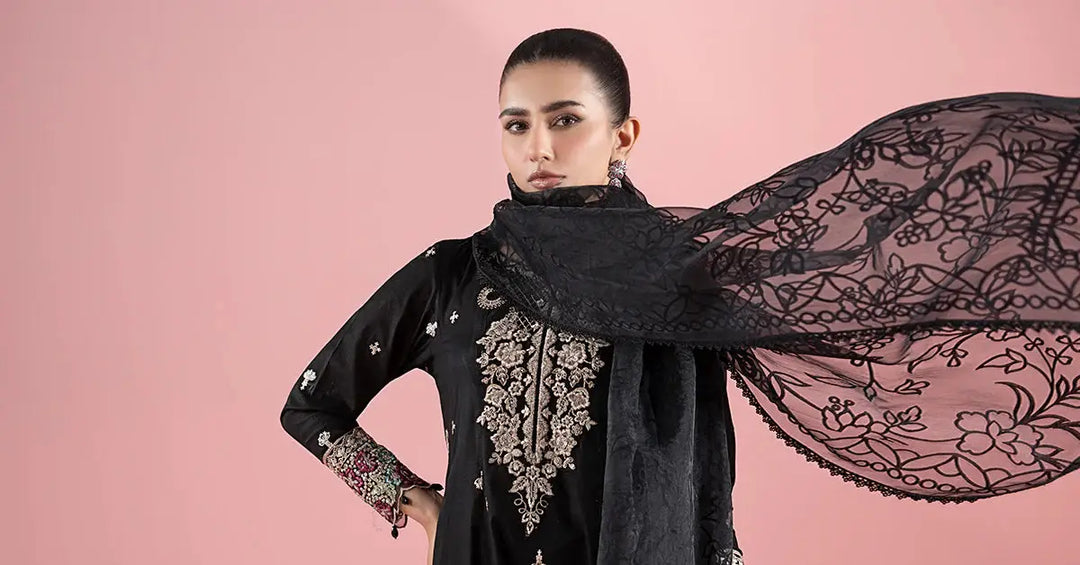 3 Piece Embroidered Lawn Suit | DW-EA25-08