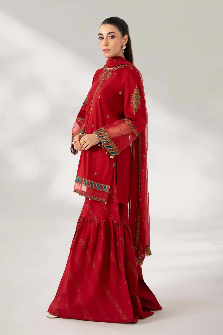 MARIA B 3 Piece Embroidered Lawn Suit | DW-EF22-01R1-19