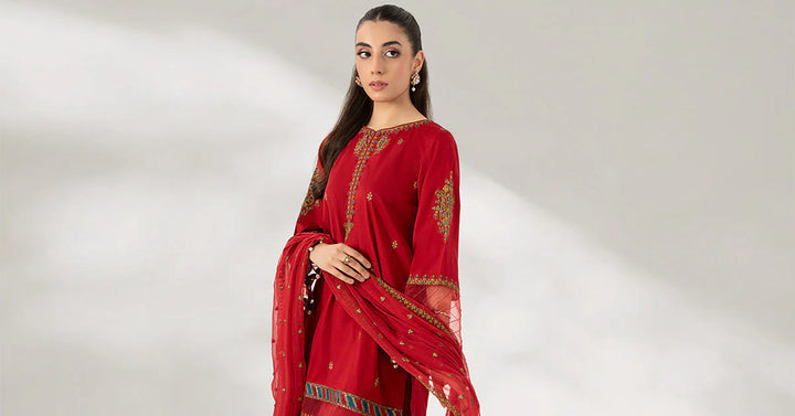 MARIA B 3 Piece Embroidered Lawn Suit | DW-EF22-01R1-19