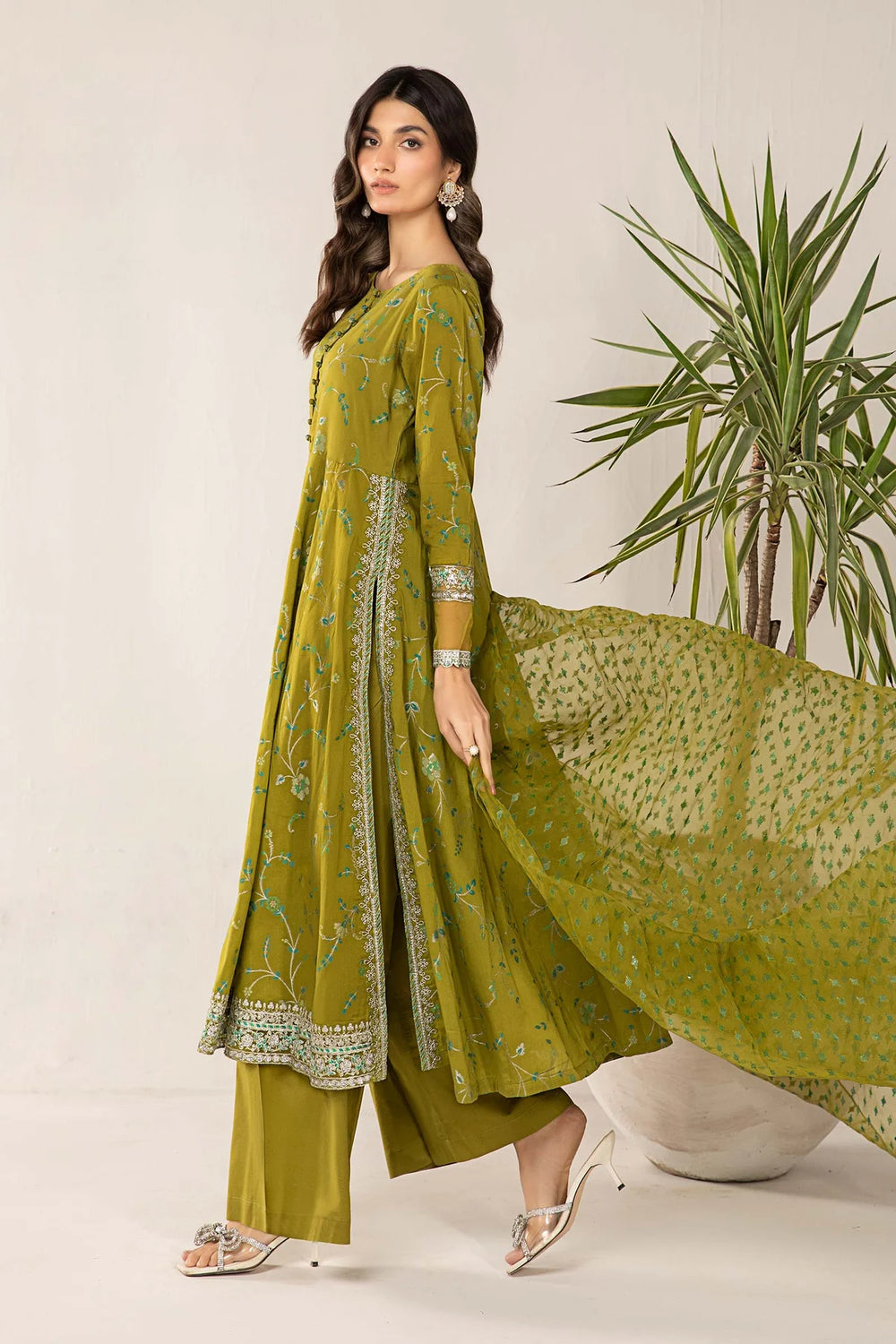 MARIA.B Green Traditional Dress | RRDW-Ef24-120
