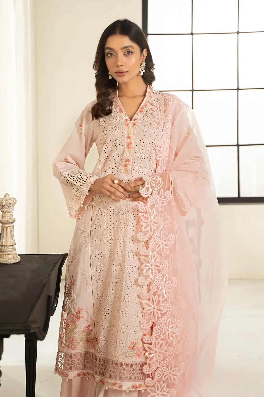 MARIA B 3 Piece Embroidered Lawn Suit | DW-EF24-05 CLOTHING MARIA.B RANGREZA USA United States 7327625425