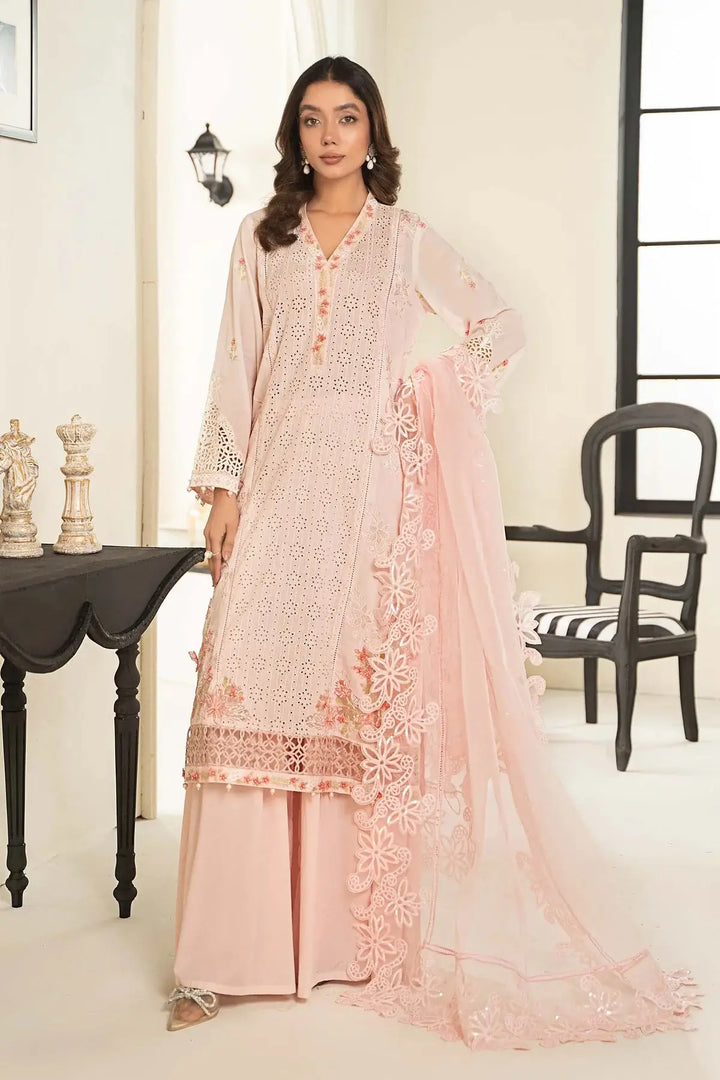 MARIA B 3 Piece Embroidered Lawn Suit | DW-EF24-05 CLOTHING MARIA.B RANGREZA USA United States 7327625425