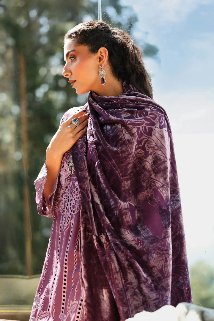 3 Piece Embroidered Linen Suit | DW-W25-24