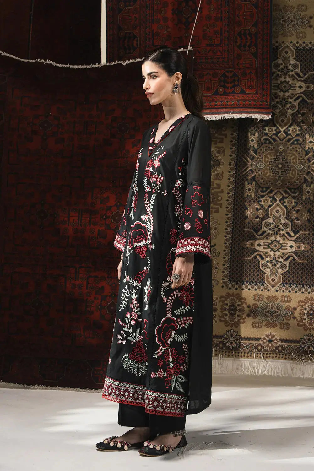Ethnic 2 Piece Suit - Ethnic Wear | Embroidered Shirt & Trouser Rangreza Ethnic 2 Piece Suit - Ethnic Wear | Embroidered Shirt & Trouser Rangreza