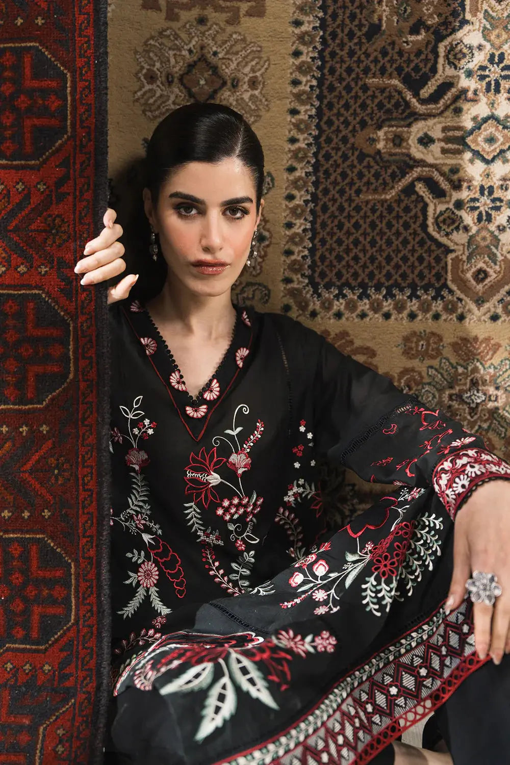 Ethnic 2 Piece Suit - Ethnic Wear | Embroidered Shirt & Trouser Ethnic 2 Piece Suit - Ethnic Wear | Embroidered Shirt & Trouser