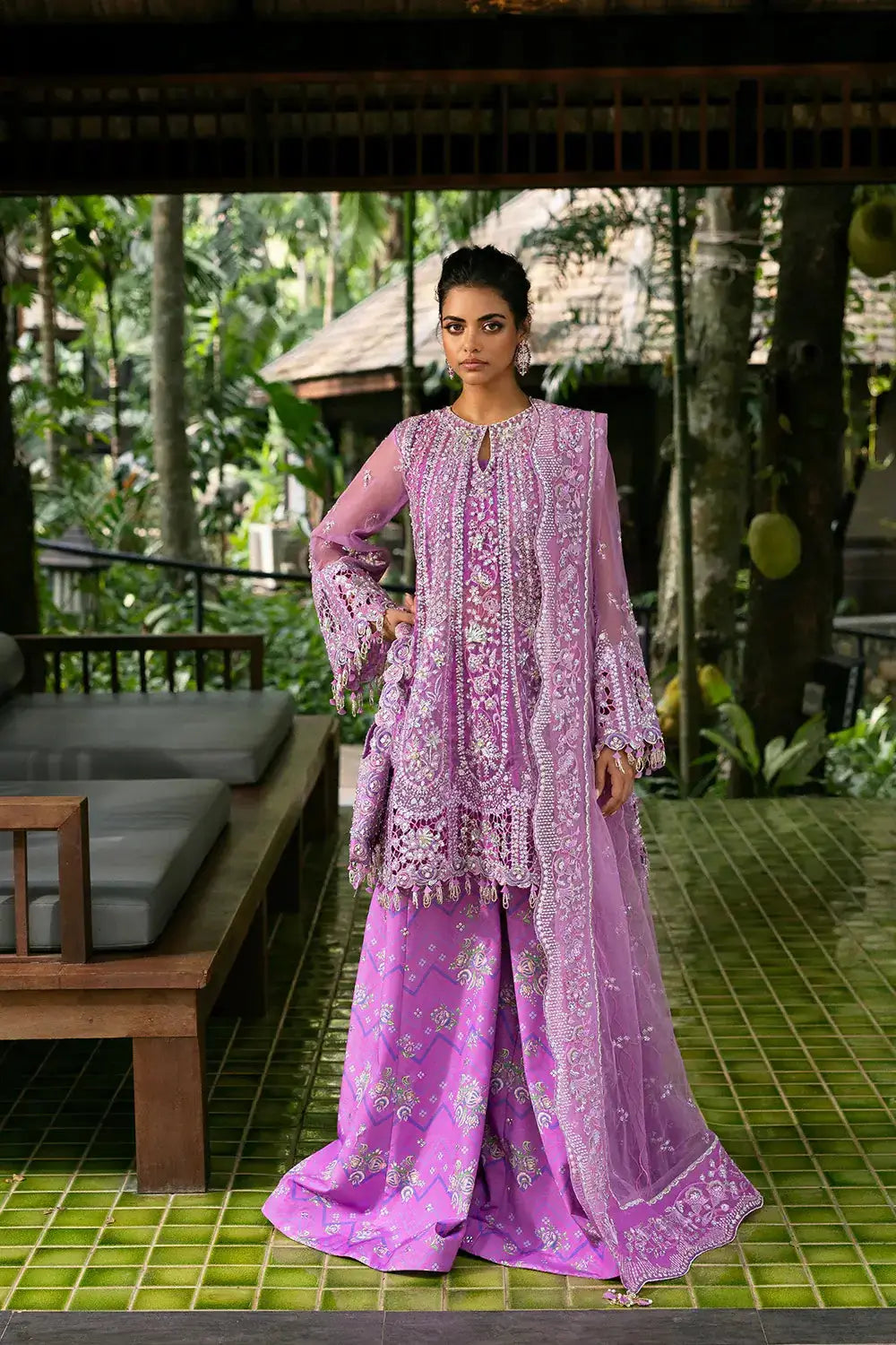 Shop LIYANA-SRF25-07 - Saira Rizwan Luxury Pink | Stitched Detailing ...