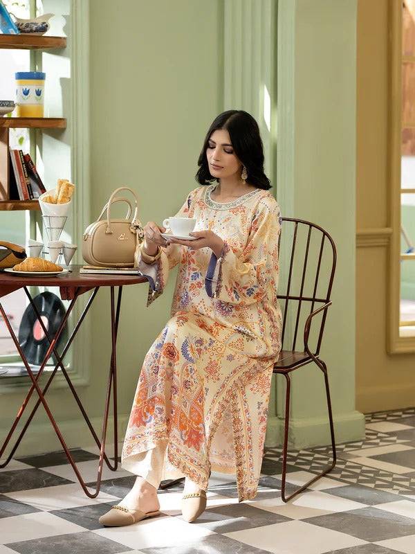 Rangreza Women Silk 2 Piece with handbag and tea setup