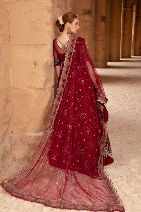 RANGREZA MAROON NET EMBROIDERED MAXI  | AL-949-13