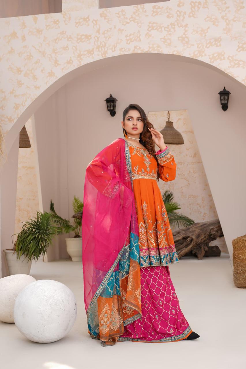 Traditional Rangreza Sajni RS-3319 outfit, vibrant colors