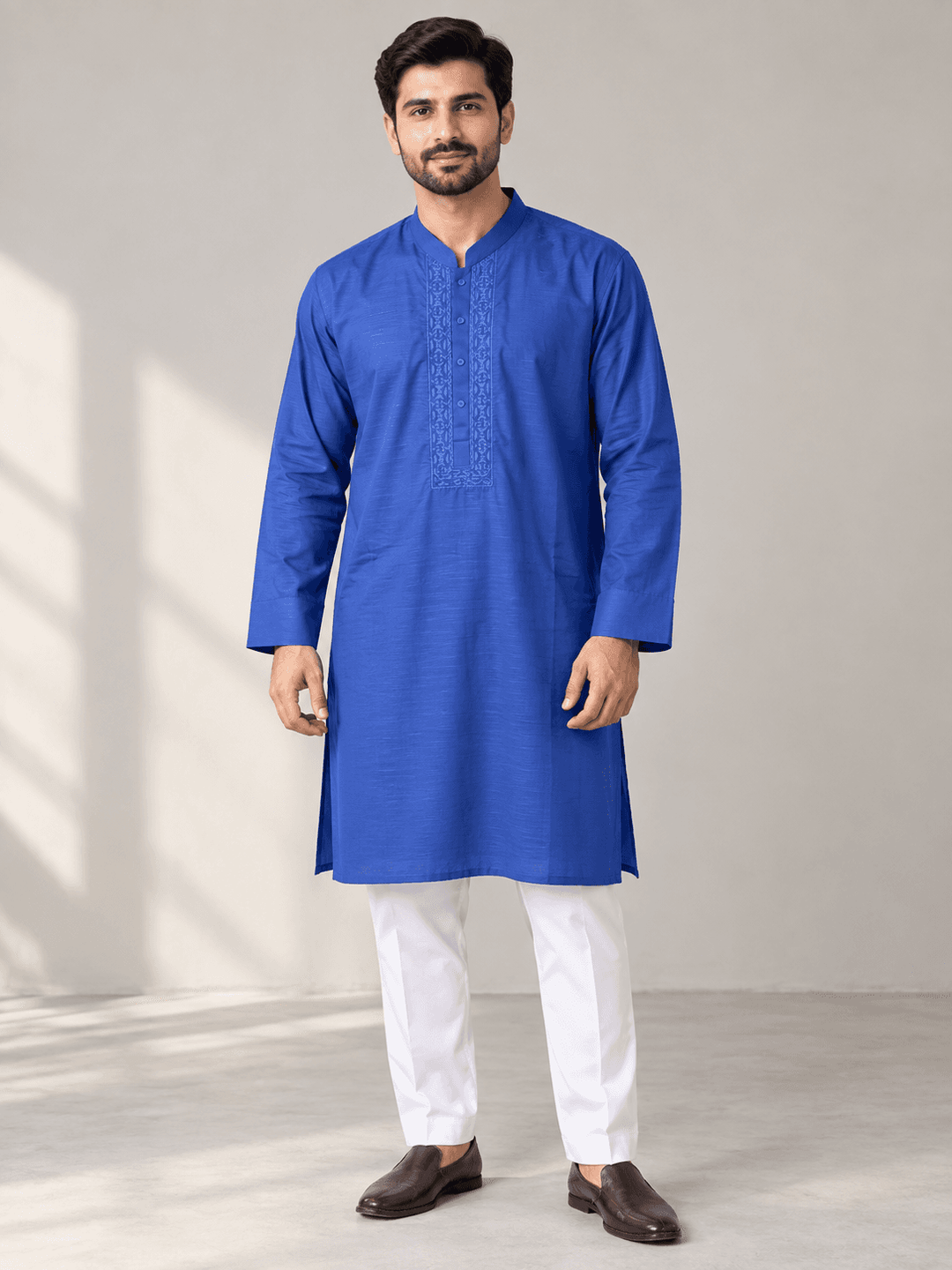 J. BLUE KURTA FOR MEN | JJKP-S-45678