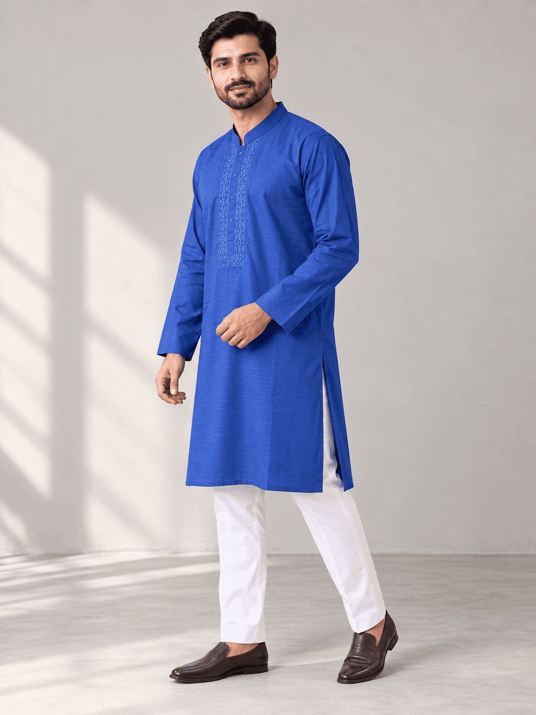J. BLUE KURTA FOR MEN | JJKP-S-45678