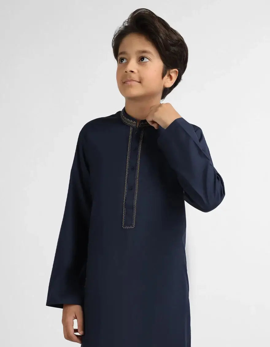 blue semi-formal kameez shalwar | JCKSA39751