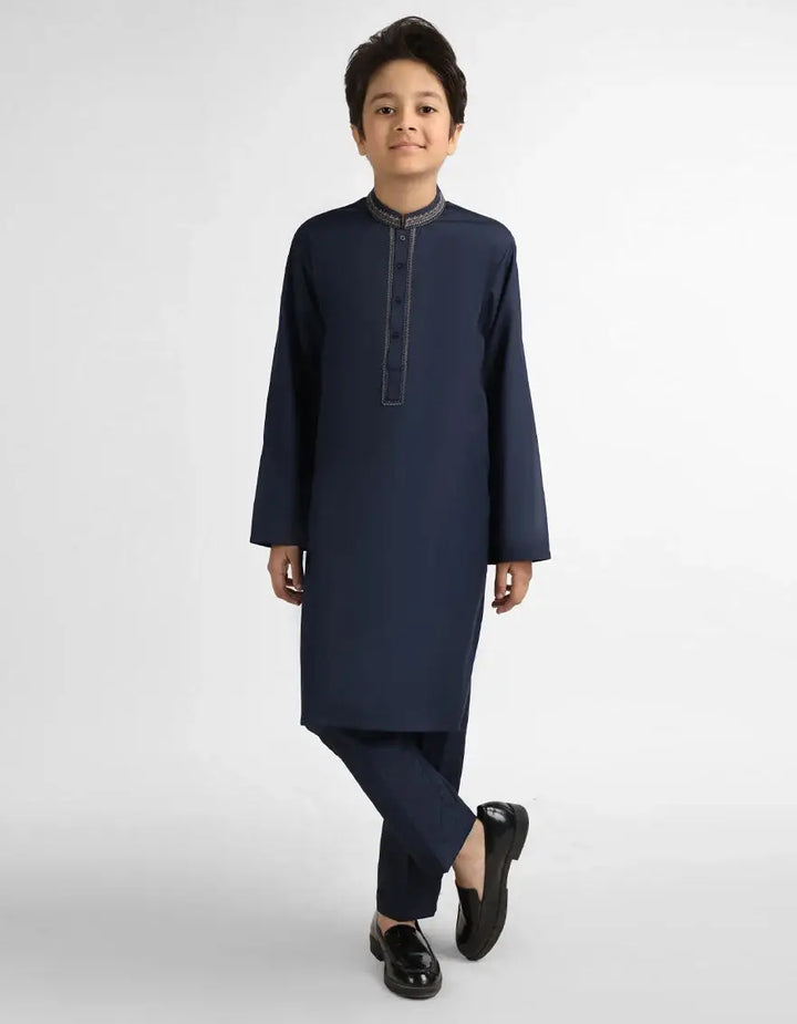 blue semi-formal kameez shalwar | JCKSA39751