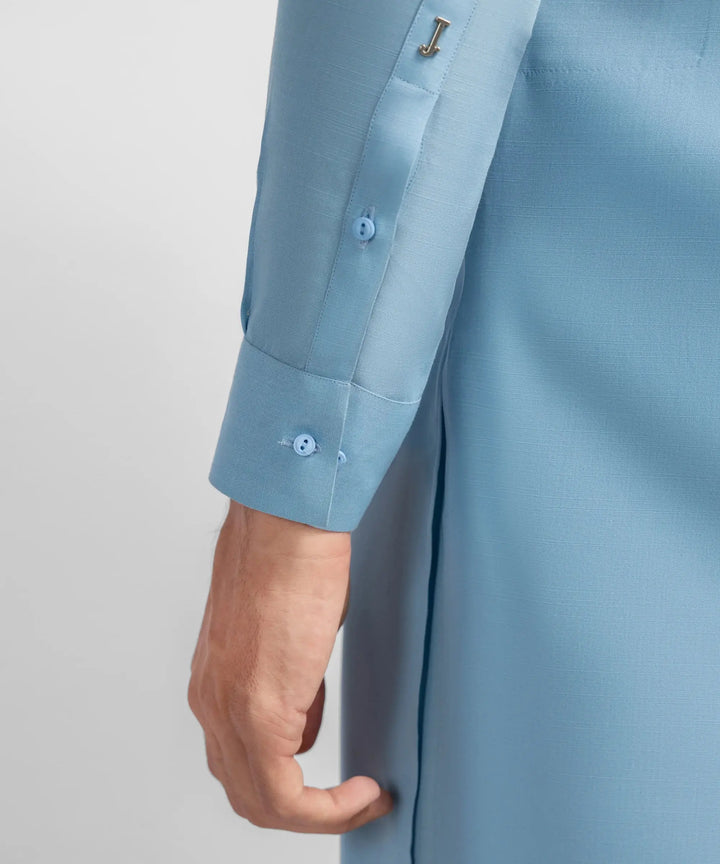 sky blue semi-formal kameez shalwar | JJKSA33943-08