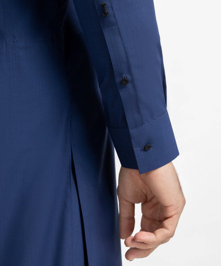 blue semi-formal kameez shalwar | JJKSA60178-09