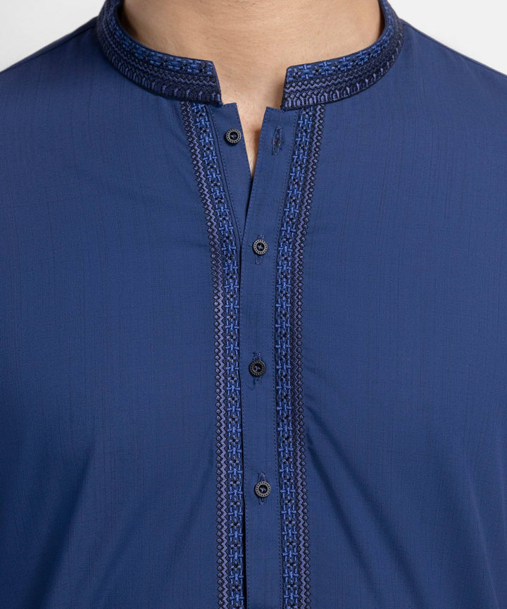 blue semi-formal kameez shalwar | JJKSA60178-09